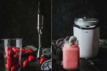 Yogurt casero de fresas